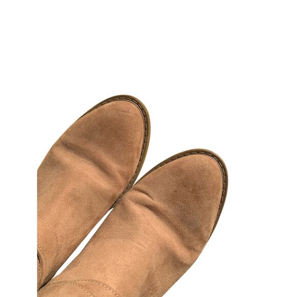 H&M WOMEN'S suede-like Brown Bootie with buckle size 39 - Picture 3 of 9